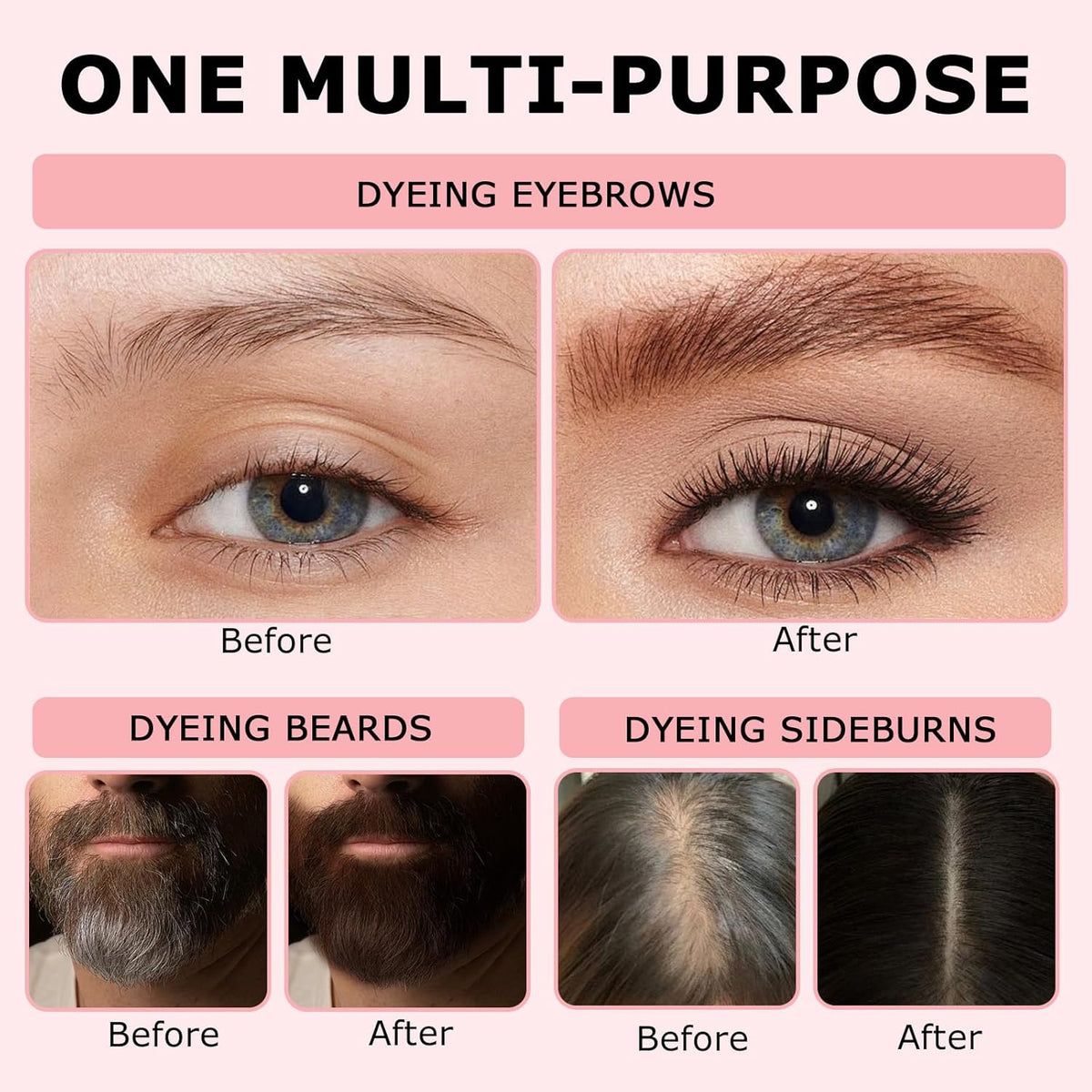 Eyebrow Color Kit with Brow Color & Eyebrow Pencil, 2-in-1 Natural Effects Eyebrow Makeup Set, Easy