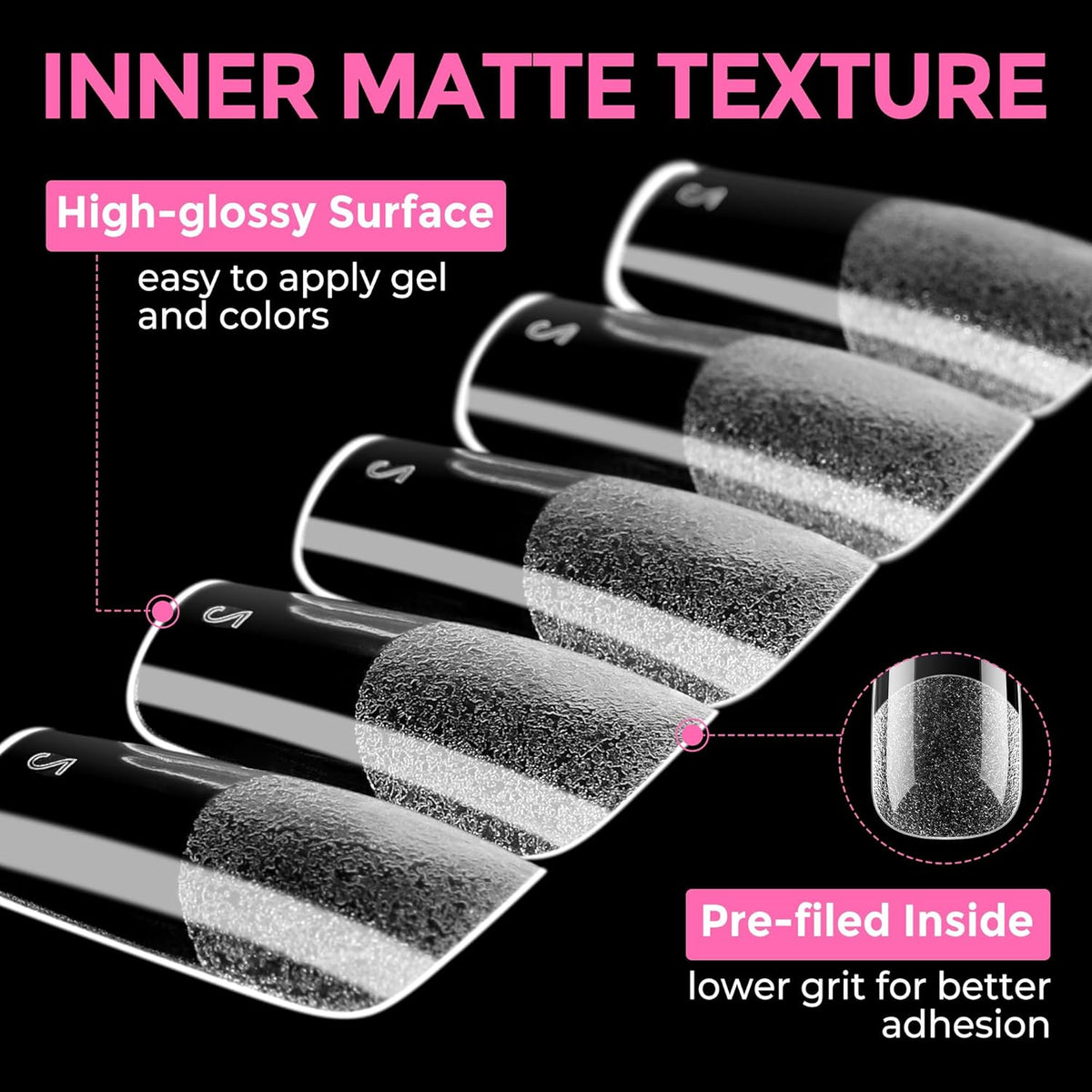 UNA GELLA Medium Square Nail Tips: 216pcs Square Press on Nails Pre-shape Clear Nails Tips for Full