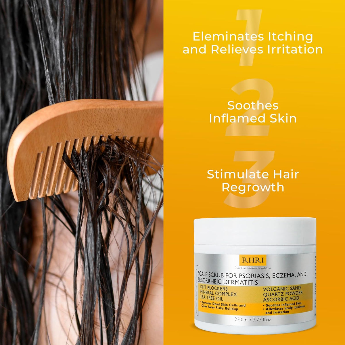 Anti Fungal Pre Shampoo Scalp Scrub for Psoriasis, Eczema & Seborrheic Dermatitis | DHT Blockers