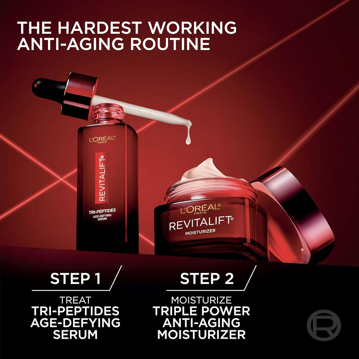 L'Oreal Paris Revitalift Triple Power Age-Defying Face Serum, Anti Aging Serum with 3 in 1