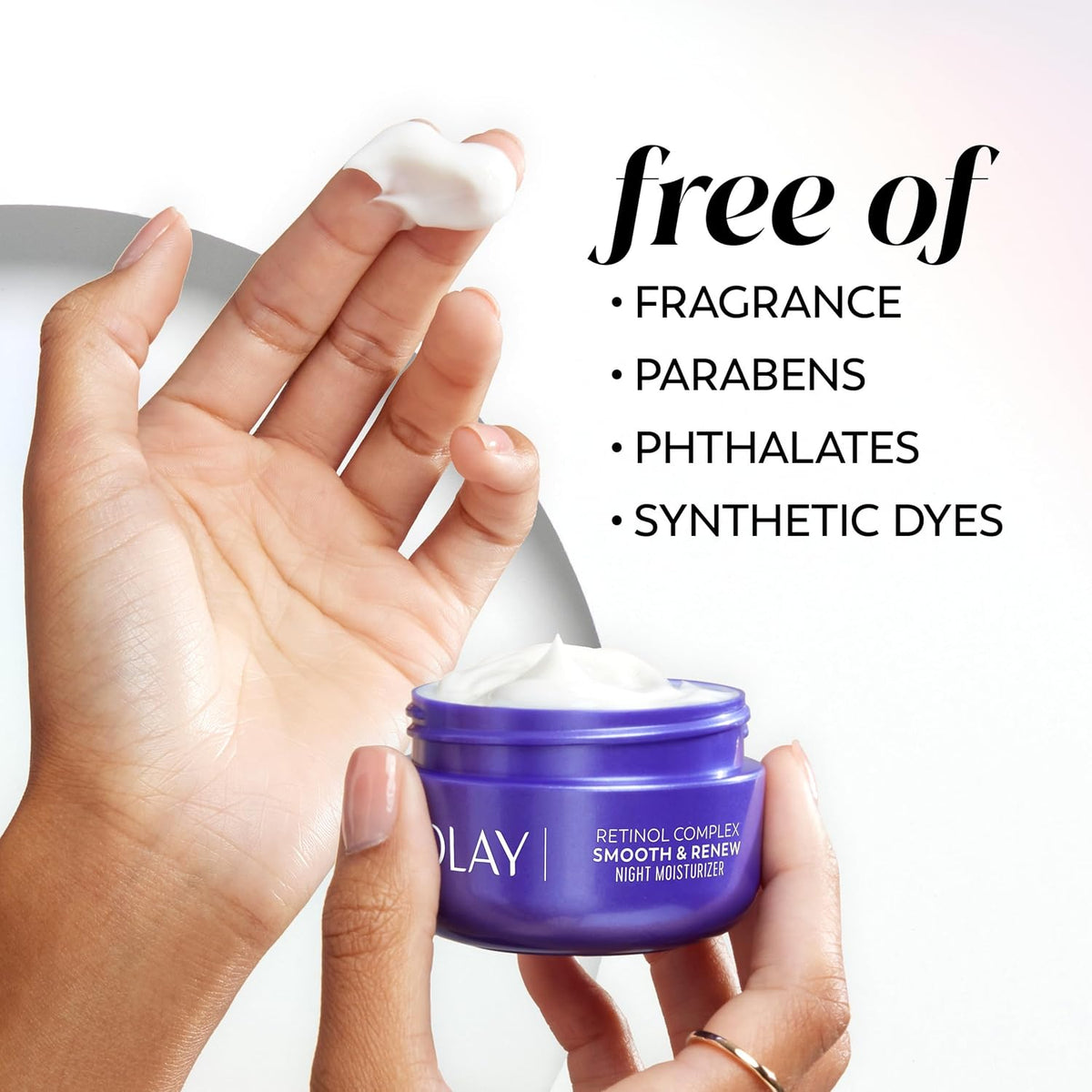 Olay Retinol Face Moisturizer, Smooth & Renew Cream for Women, Fragrance-Free - Anti-Aging