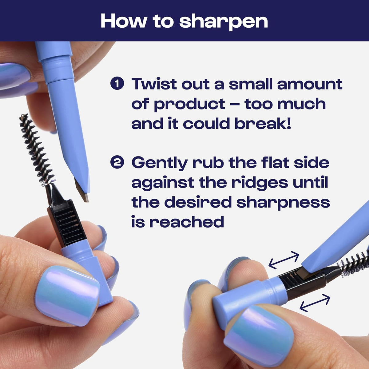 ALLEYOOP Swift Eyebrow All-In-1 Brow Definer with Built-In Sharpener & Spoolie Brush, Water &