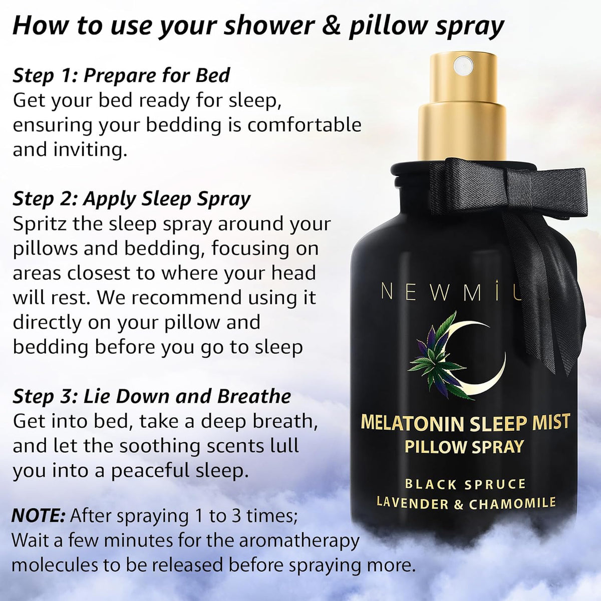 Deep Sleep Pillow Spray Lavender Chamomile Essential Oil Aromatherapy Mist for Sleep Relaxation