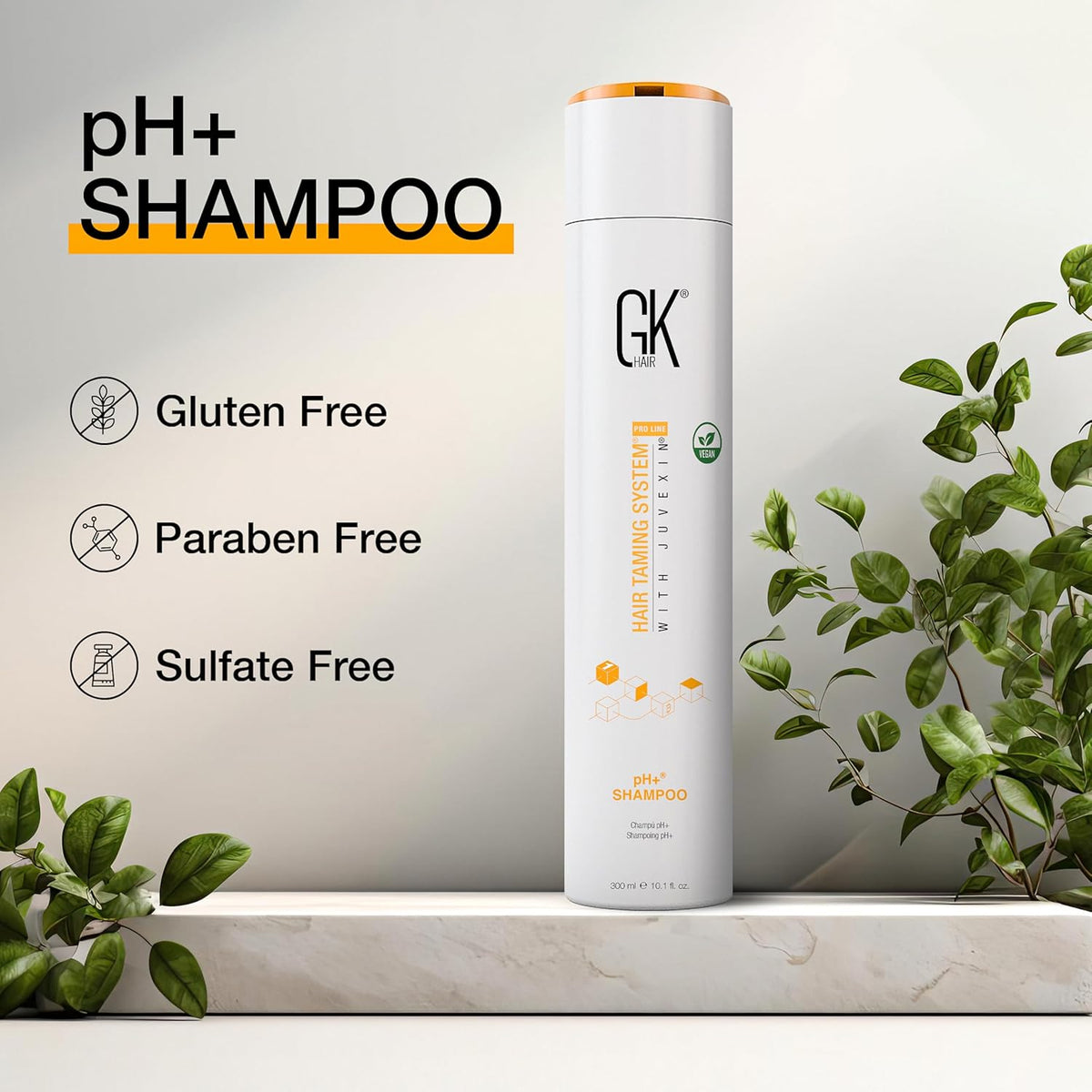 GK HAIR pH+ Pre-Treatment Clarifying Shampoo For Preps Hair Deep Cleansing Removes Impurities -With