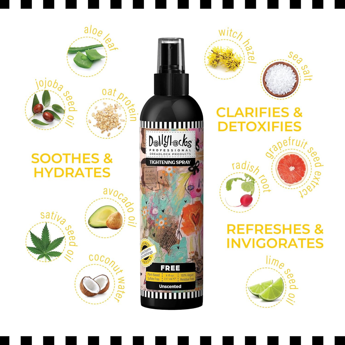 Dollylocks Tightening Spray – The Original Dreadlock Tightening & Residue-Free Loc Spray