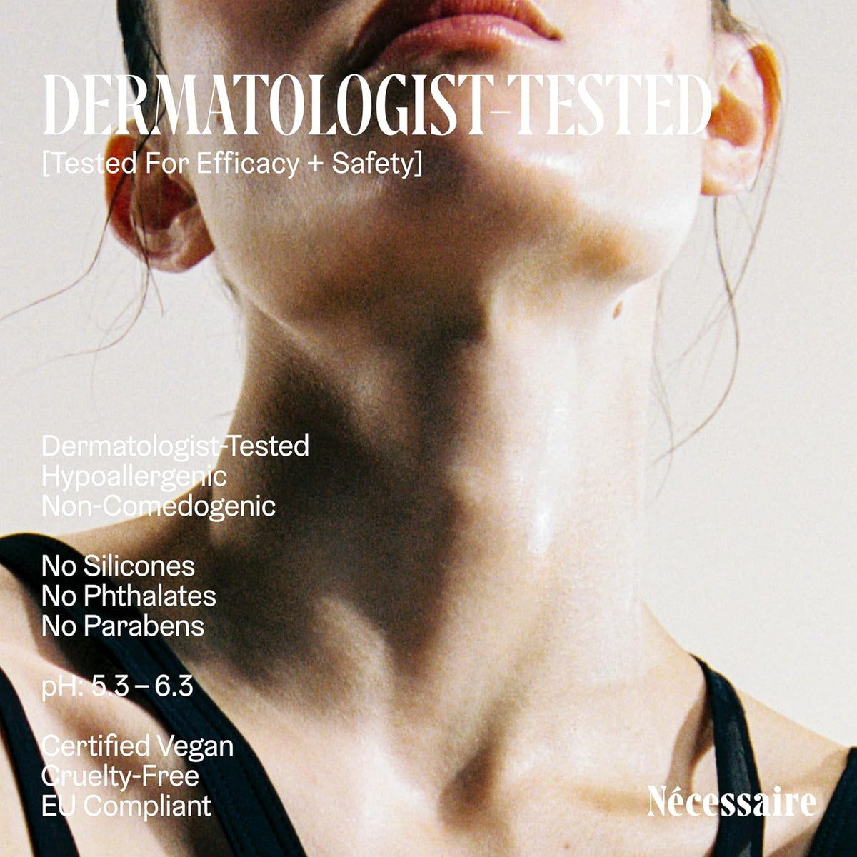 Nécessaire The Neck Serum. Fragrance-Free. 5 Peptides for Tech + Aged Neck. Skin Feels Firm, Looks