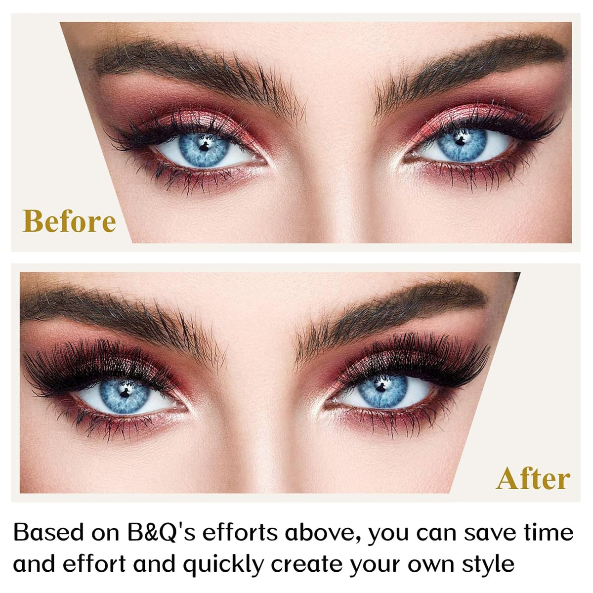 B&Q Lash Clusters Wispy B02, Eyelash Clusters 72PCS Cluster Eyelash Extensions, D Curl Lash Cluster