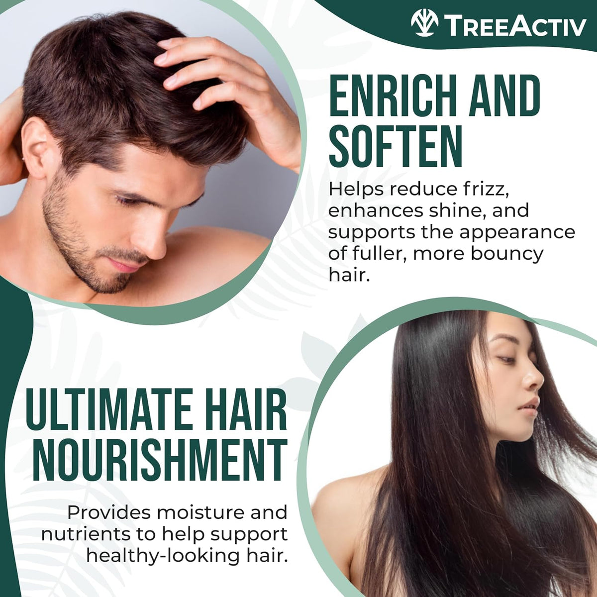 TreeActiv Hair Growth Daily Nourishing Spray with Biotin and Argan Oil - Fuller Hair for Women and