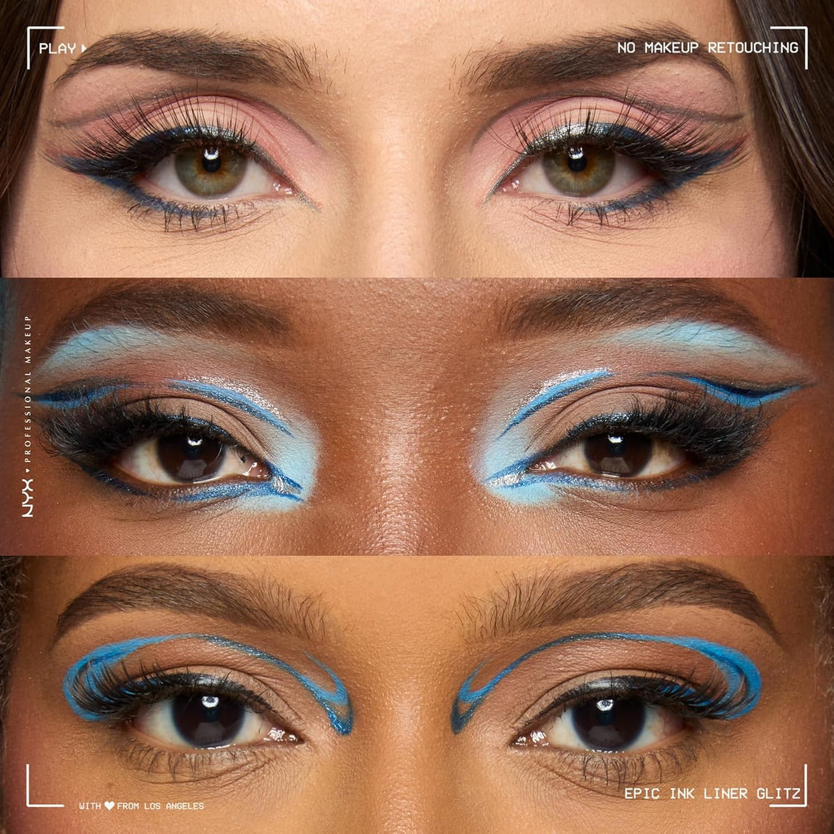 NYX PROFESSIONAL MAKEUP Epic Ink Glitz Liner, Waterproof Metallic Liquid Eyeliner with Vegan