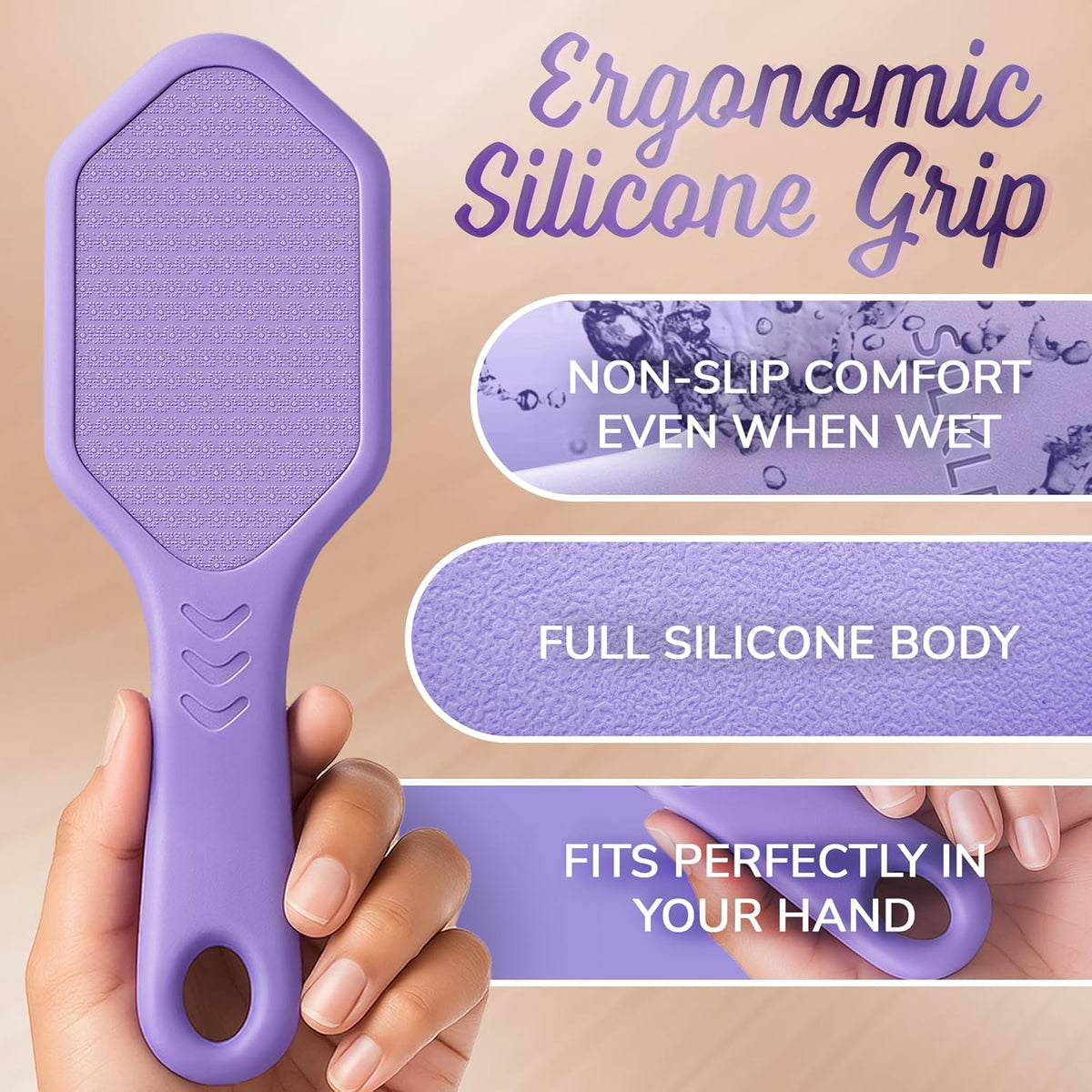 Silicone Foot Callus Remover - Nano Glass Foot File for Dead Skin and Cracked Heels - Callus