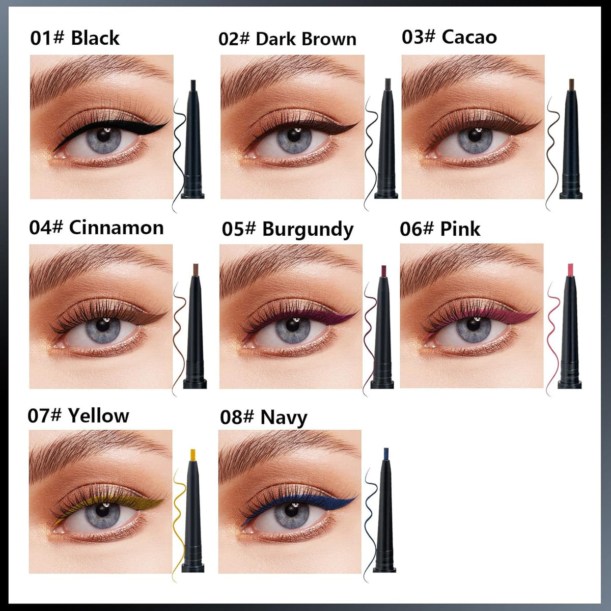 Witch's Pouch Gel Eyeliner Pencil Waterproof Smudge Proof, Long-Lasting Eye Liner, High-Intensity