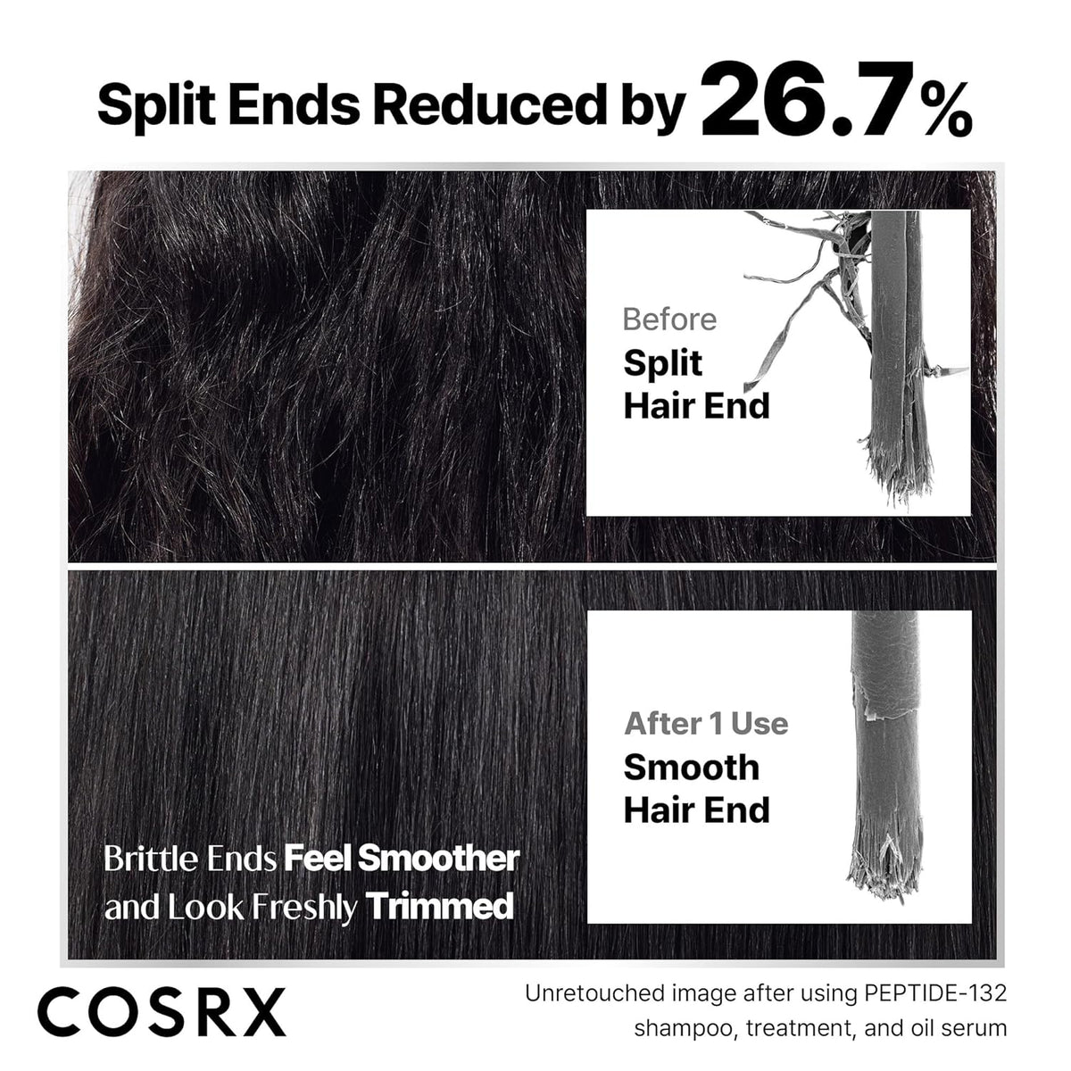 COSRX PEPTIDE 132 Hair Bond Repair Treatment - Deep Conditioner Hair Mask for Damaged, Dry Hair