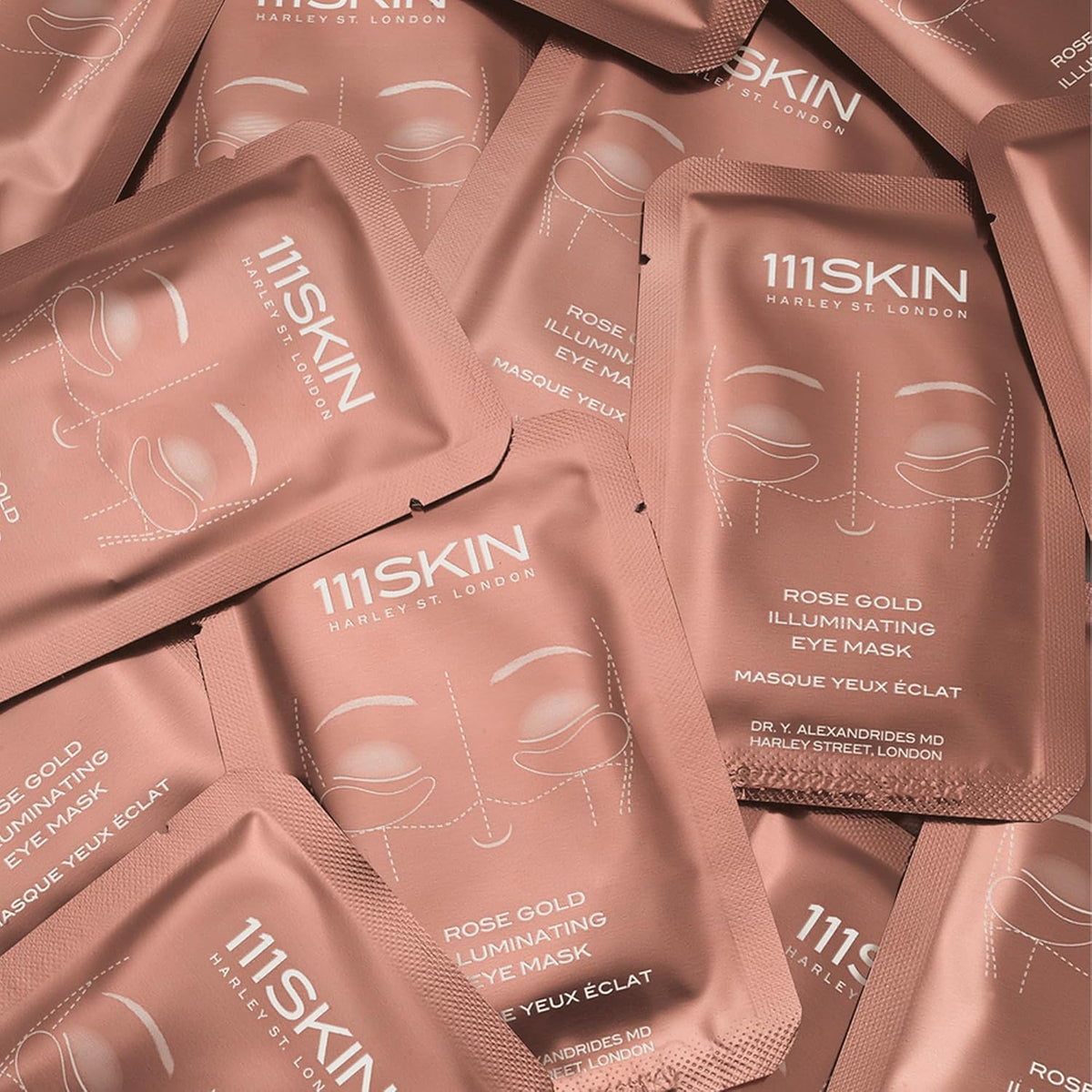 111SKIN Rose Gold Illuminating Eye Mask, Brightening & Hydrating Under Eye Patches for Dull, Dry