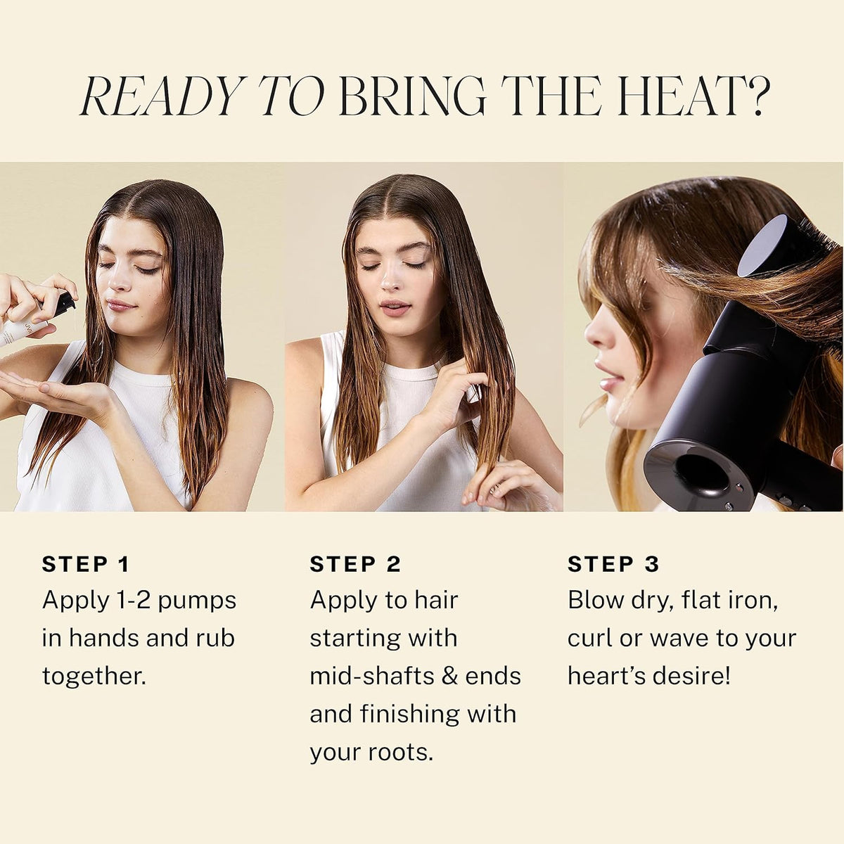 JVN Complete Blowout Styling Milk Heat Protector Cream, Style Memory, Anti-Humidity, Smooths &