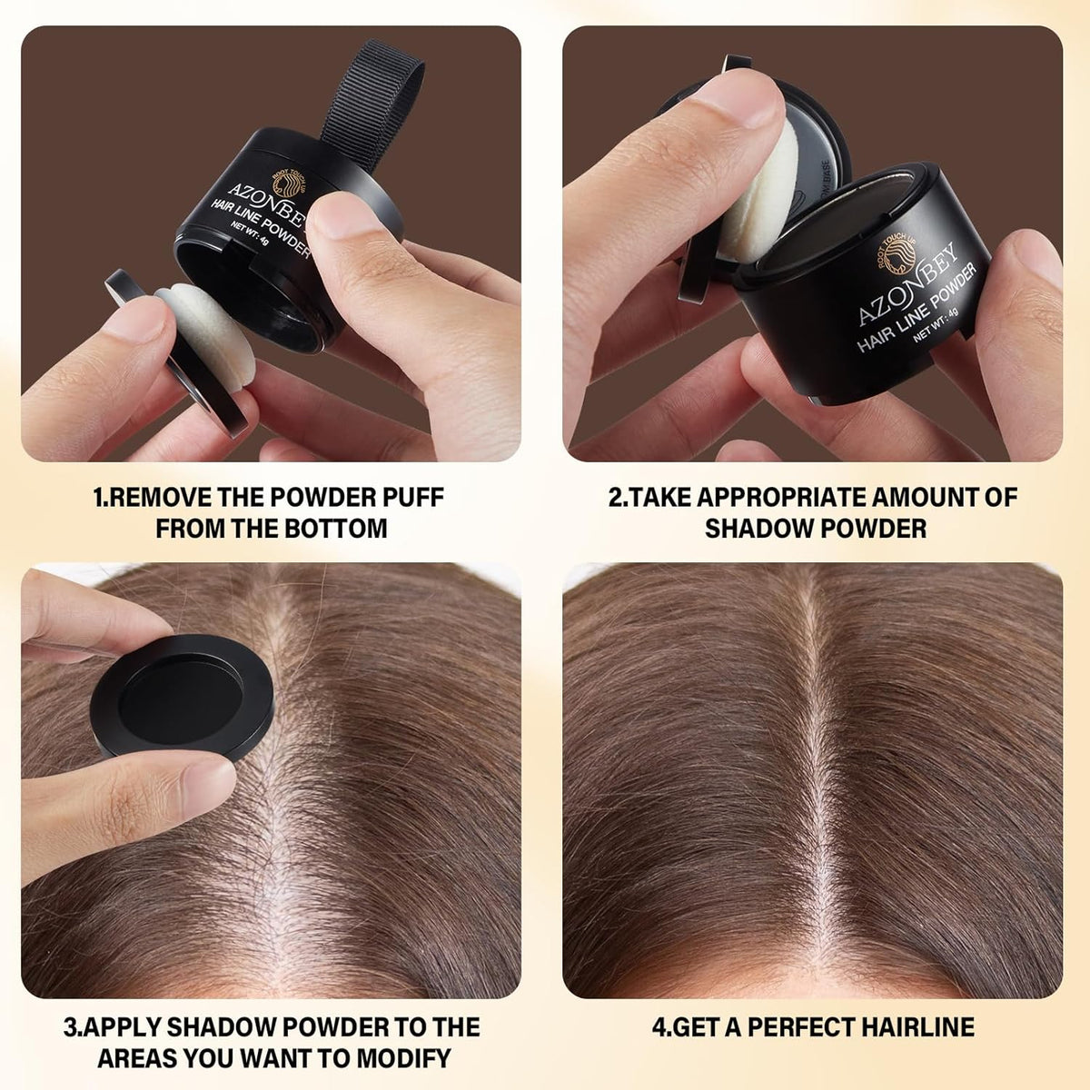 Root Touch Up Sets,Hairline Powder for Women Cover Up- Hairline Concealer for Thin and Thinning