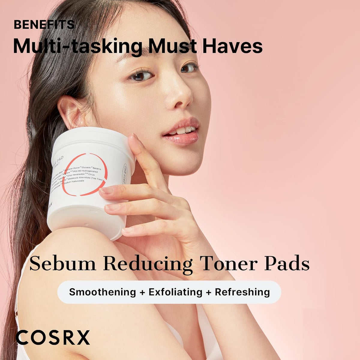 COSRX BHA Toner Pads, 70 Sheets, Exfoliating Pads for Dead Skin & Blackheads, Minimize Pores