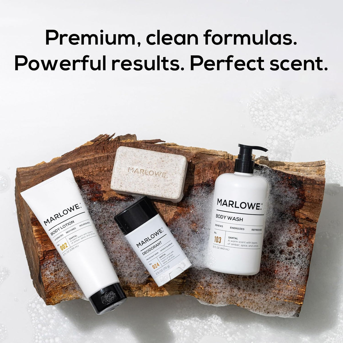 MARLOWE. No. 103 Body Wash 15 oz Pump, Santal, Energizing & Refreshing Shower Gel, Willow Bark &