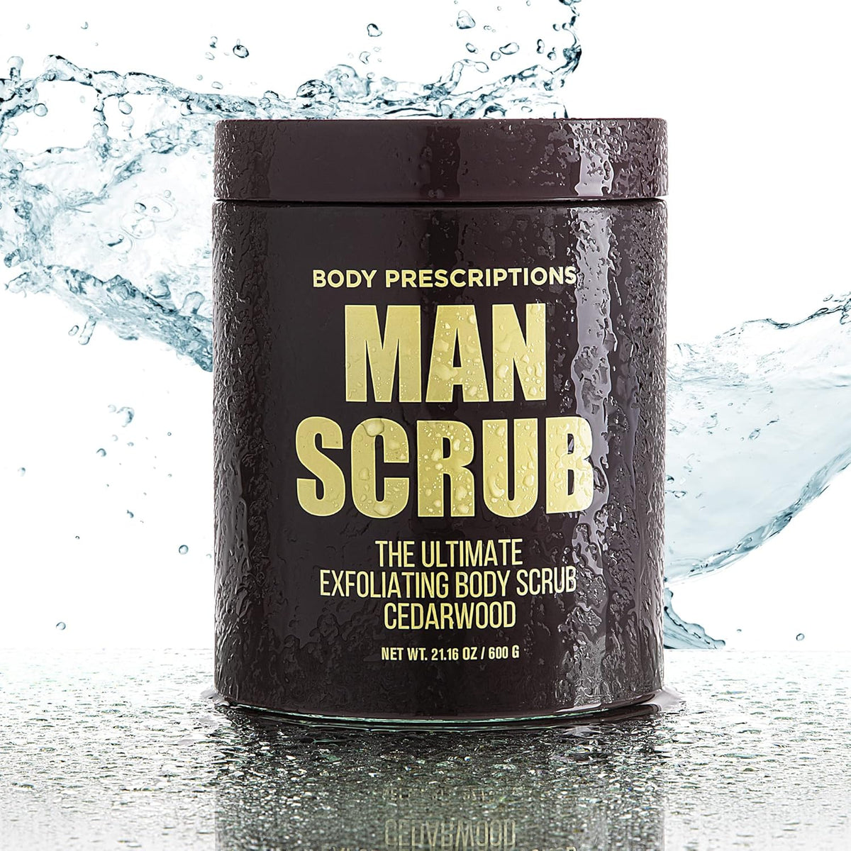 Body Prescriptions Men’s Exfoliating Body Scrub – Ultimate Skin Cleansing Wash in Jar with