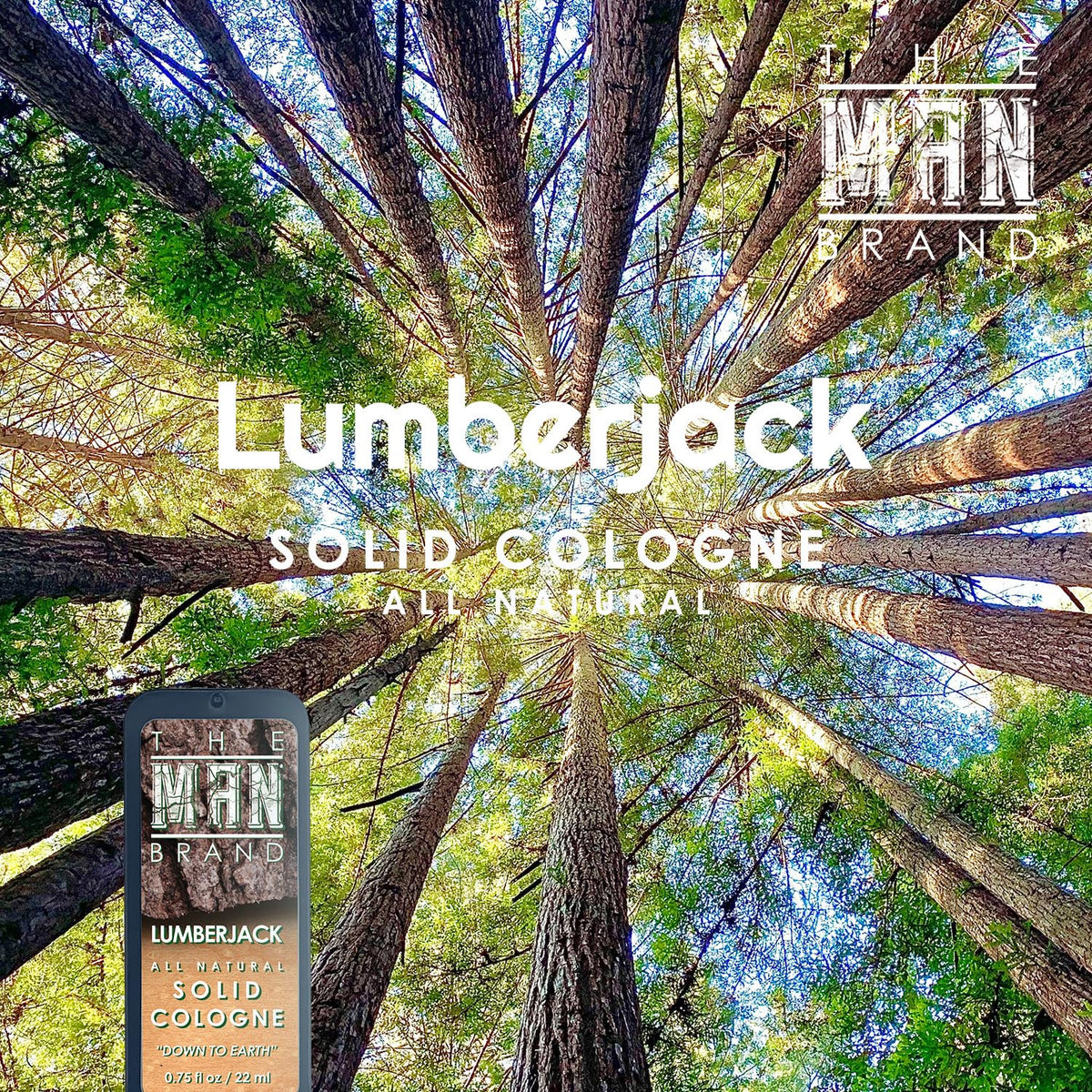 Lumberjack Solid Cologne - Natural Men's Cologne - Men's fragrance Wax Cologne, Lumberjack Travel