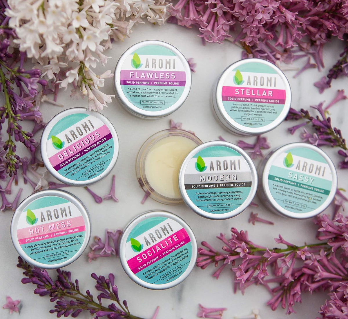 Aromi Stellar Solid Perfume | Spicy, Floral Fragrance, Pink Pepper, Jasmine, Amber, Patchouli