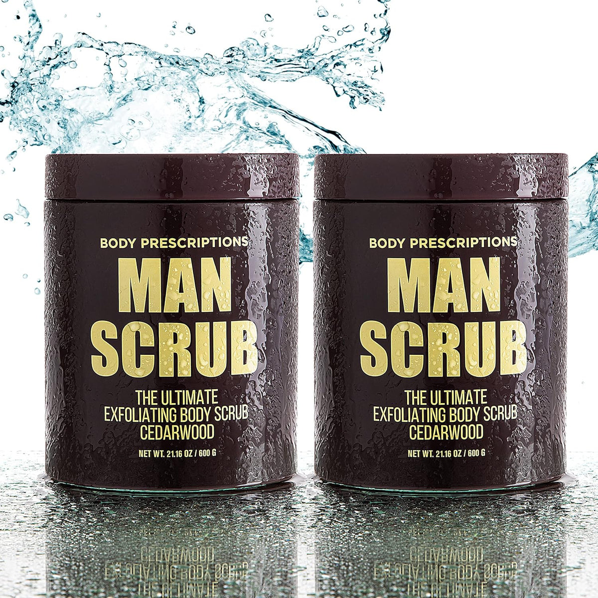 Body Prescriptions Men’s Exfoliating Body Scrub – Ultimate Skin Cleansing Wash in Jar with