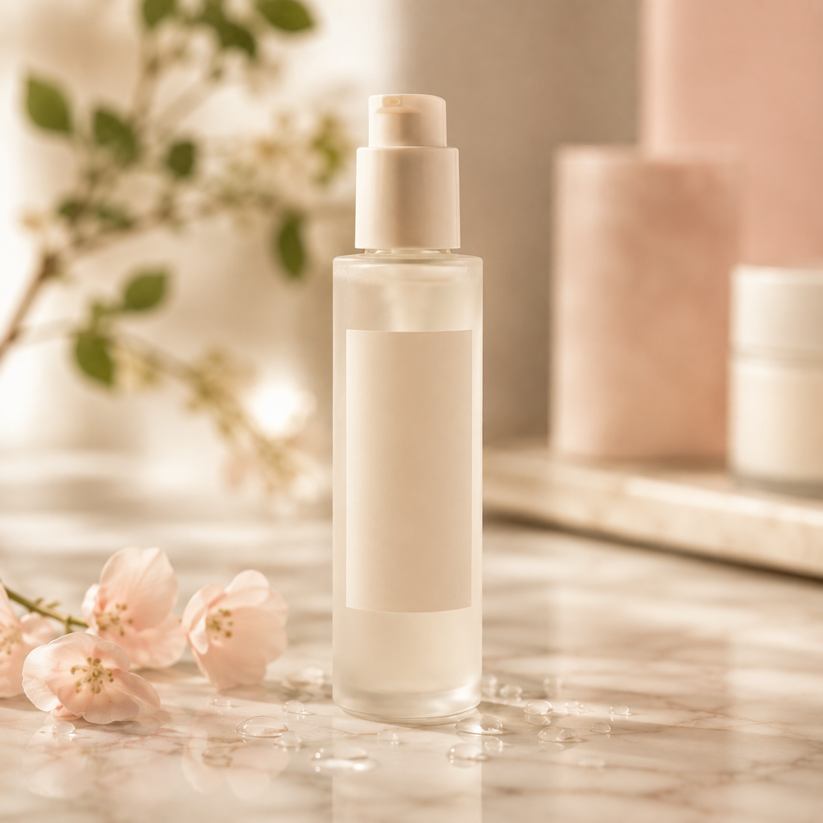 Essence — glass pump bottle