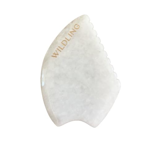 WILDLING Empress Jade Gua Sha Facial Stone I Facial Massage Stone to Lift, Plump, Tone + Sculpt I