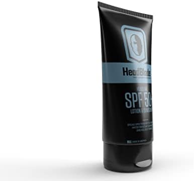HeadBlade HeadLube SPF 50 Men's Lotion and Sunscreen - No Greasiness, Sweat Resistant, Formulated