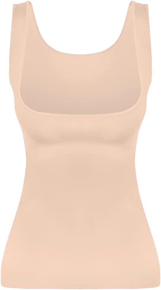 EUYZOU Women's Underbust Shapewear Tank Tops - Seamless Tummy Control Compression Camisole Tops