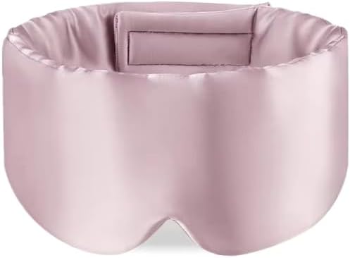 100% Mulberry Silk Sleep Mask, Large Adjustable Eye Cover for Sleeping, Comfortable, Pressure-Free