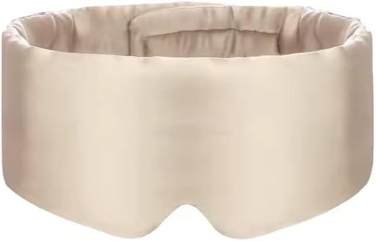 100% Mulberry Silk Sleep Mask, Large Adjustable Eye Cover for Sleeping, Comfortable, Pressure-Free