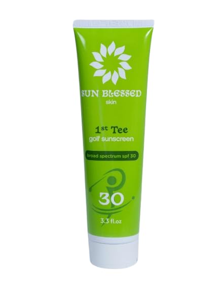 1st Tee Golf Sunscreen Lotion by Sun Blessed Skin, SPF 30 Odor Free, Lightweight and Grease Free