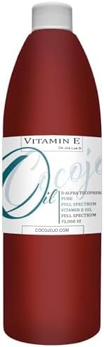 cocojojo Organic Liquid Vitamin E Oil for Skin, for Hair, Face, Body Oil, 100% Pure Natural Cold