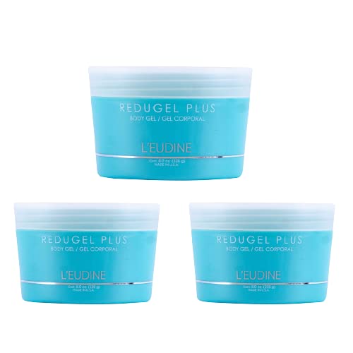 L’EUDINE Redugel Plus Skin Tightening Cream – Pack of 3 – 8oz Anti Cellulite Cream with Mint Oil