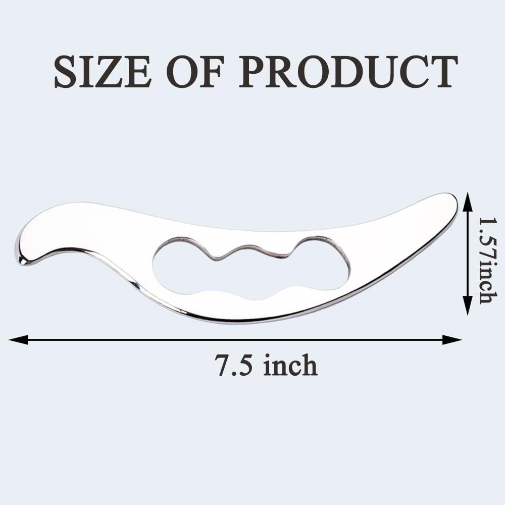 Feelfree Stainless Steel Guasha Scraping Massage Tool for Soft Tissue, Physical Therapy Stuff Used