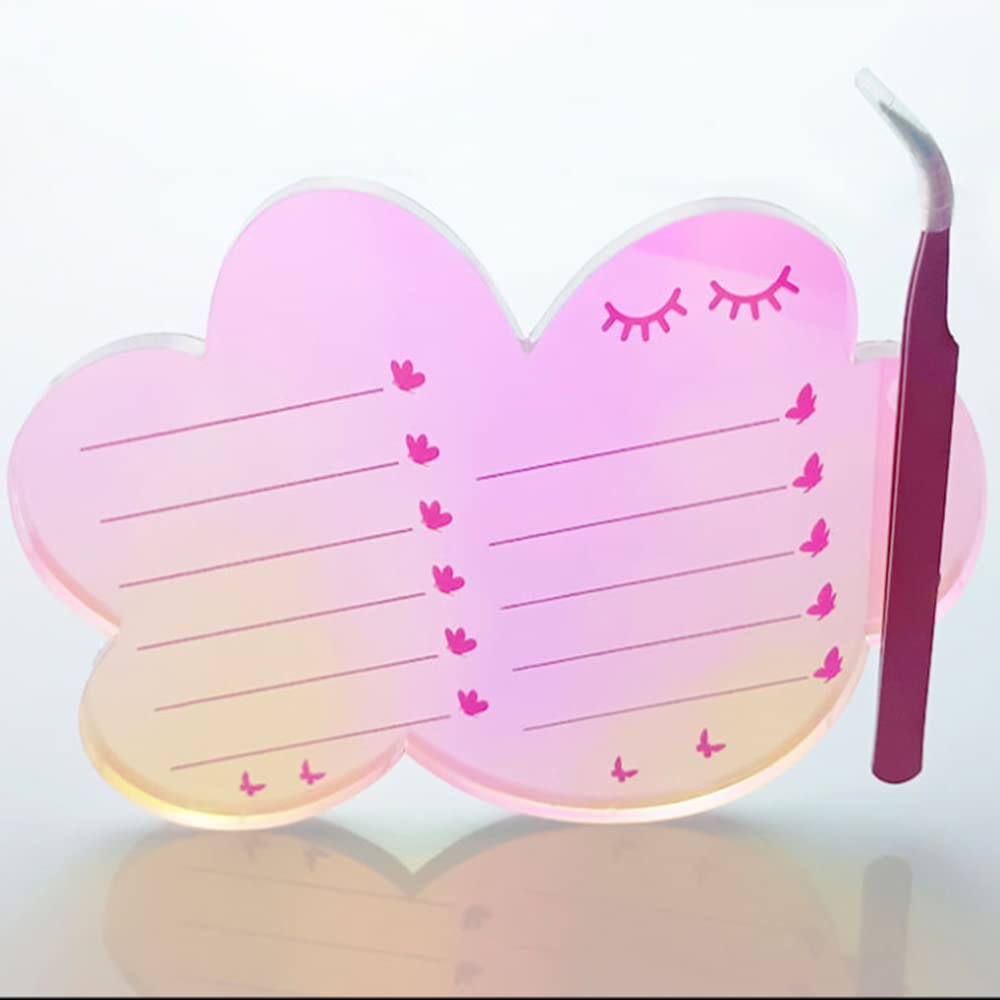 Grafting False Eyelash Acrylic Extension Pallet, Eyelash Extension Tweezers Plate Pad Makeup