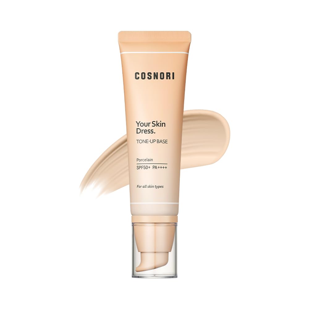 COSNORI Your Skin Dress Tone up Base – Conceal Pores & Blemish – Tone Correcting Makeup Base with