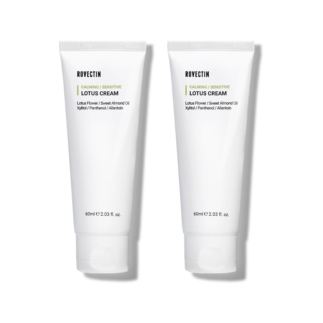 ROVECTIN Calming Lotus Water Cream - Lightweight Face Moisturizer for Oily, Combination Skin | 75%