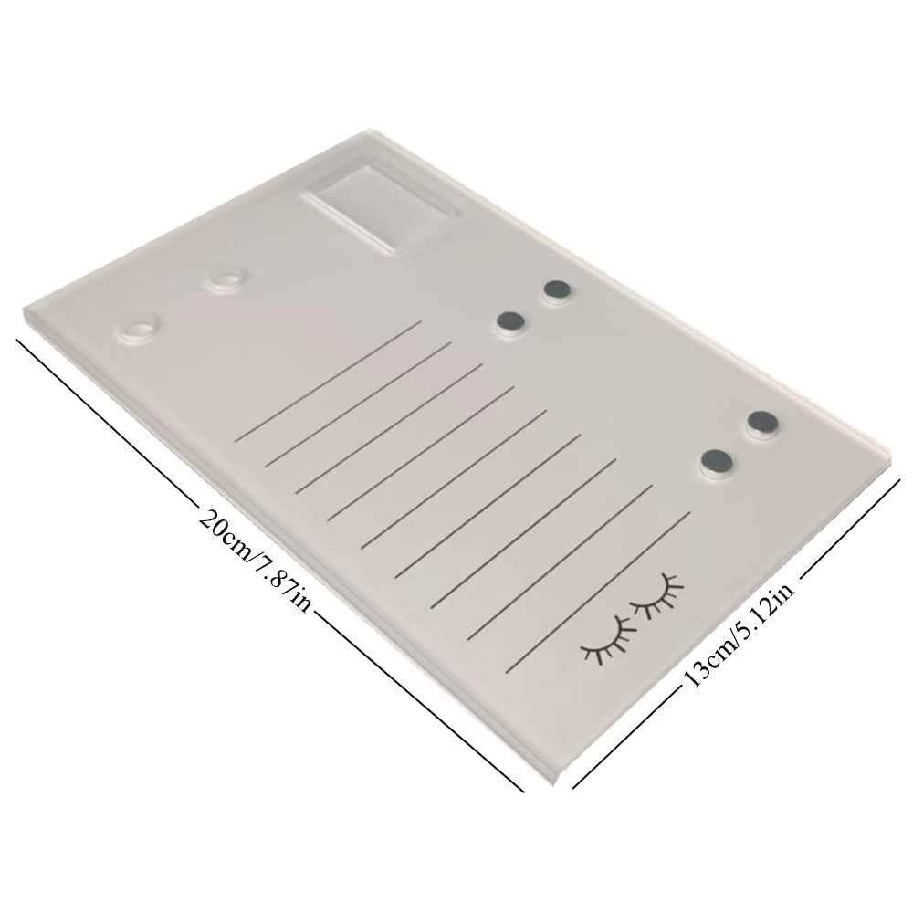 Grafting False Eyelash Acrylic Extension Pallet, Eyelash Extension Glue Tweezers Plate Pad Makeup