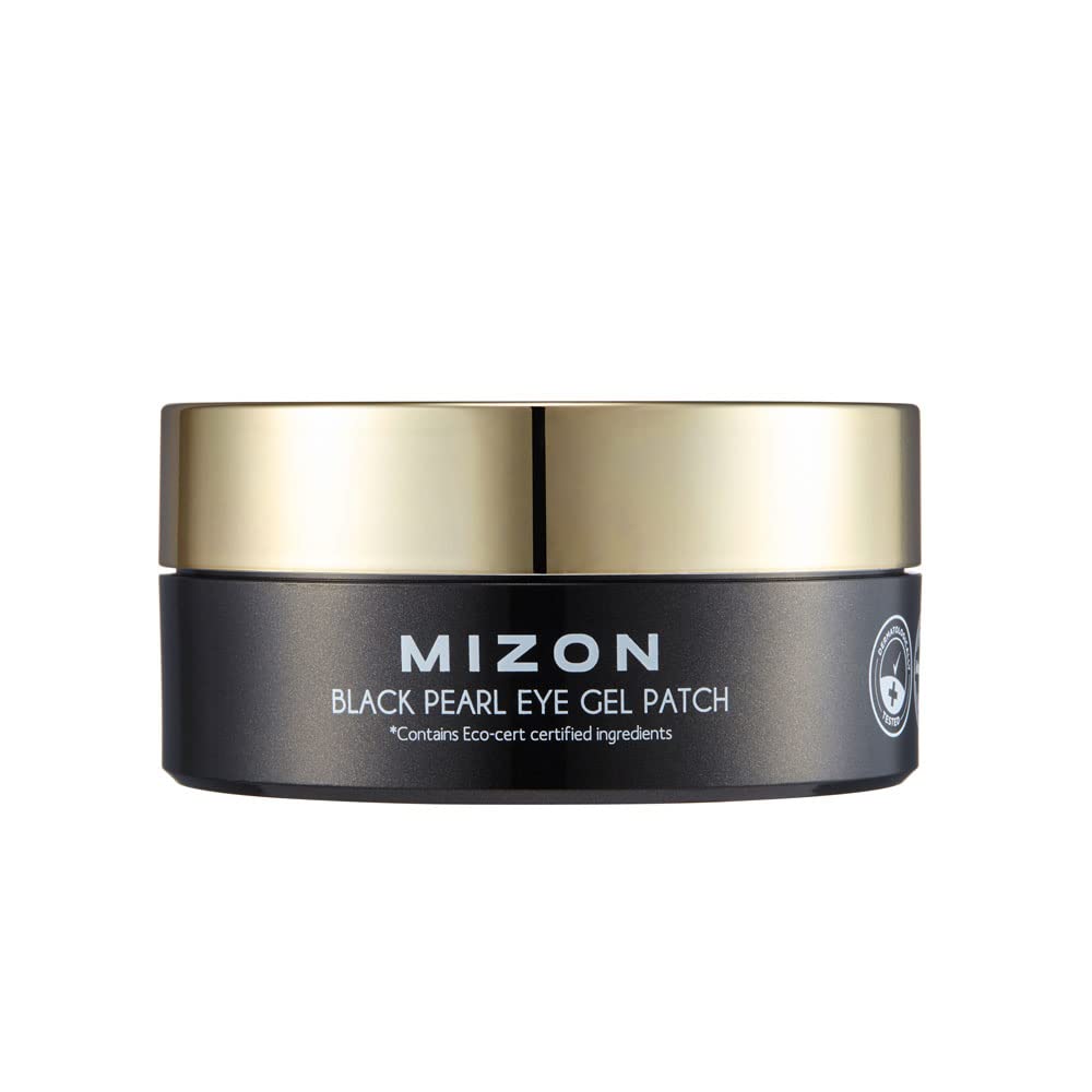 MIZON Pearl Eye Gel Patch Masks, Eye Treatment Mask Reduces Wrinkles and Puffiness, Dark Circles