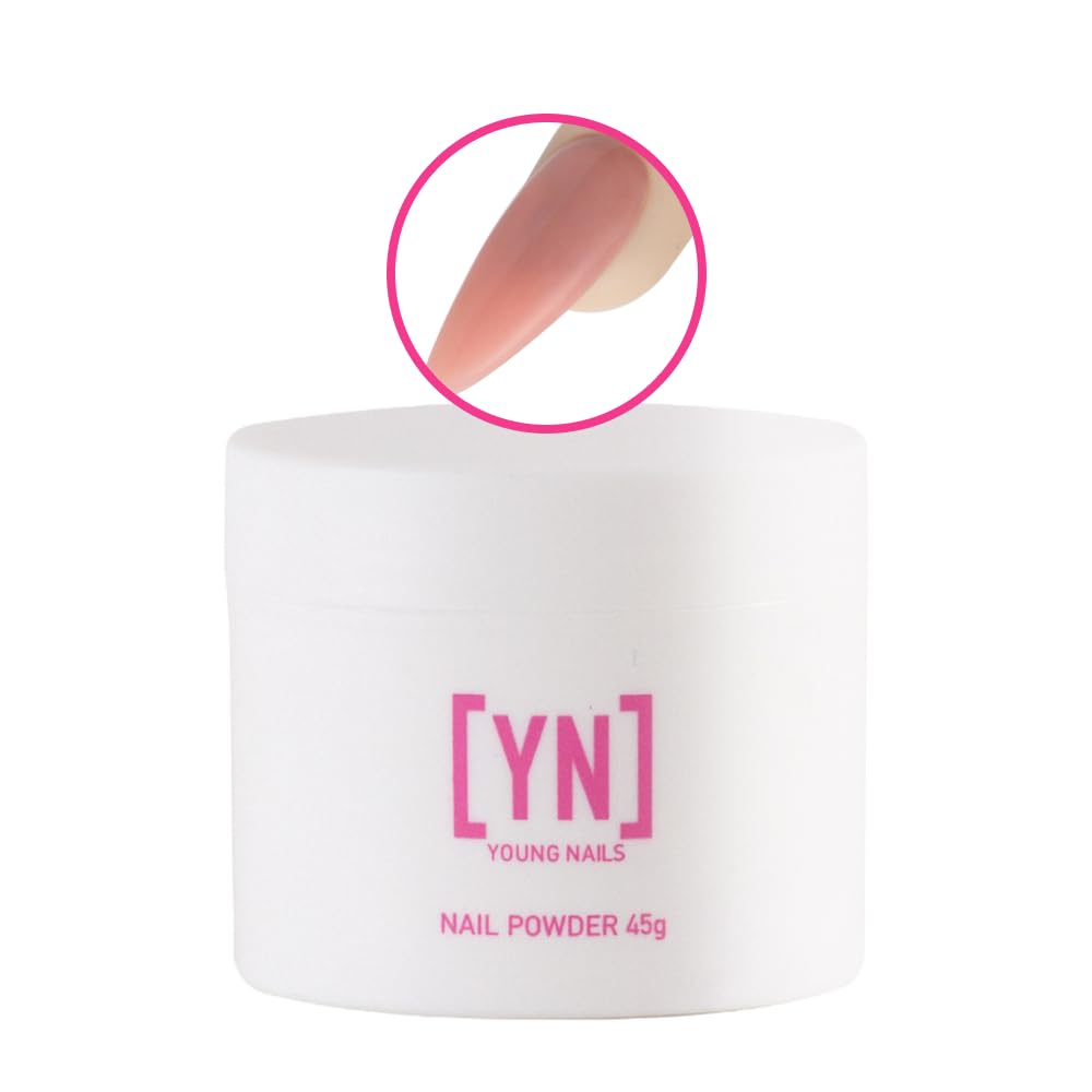 Young Nails Acrylic Cover Powder - Self-Leveling Acrylic Nail Powder, Clear Nude Pink White Acrylic