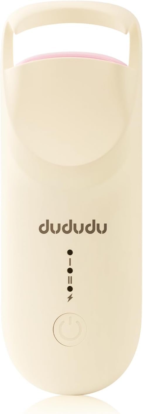 DUDUDU Heated Eyelash Curler, Portable Travel-Size Mini Electric Heated Lash Curler - 2-Level