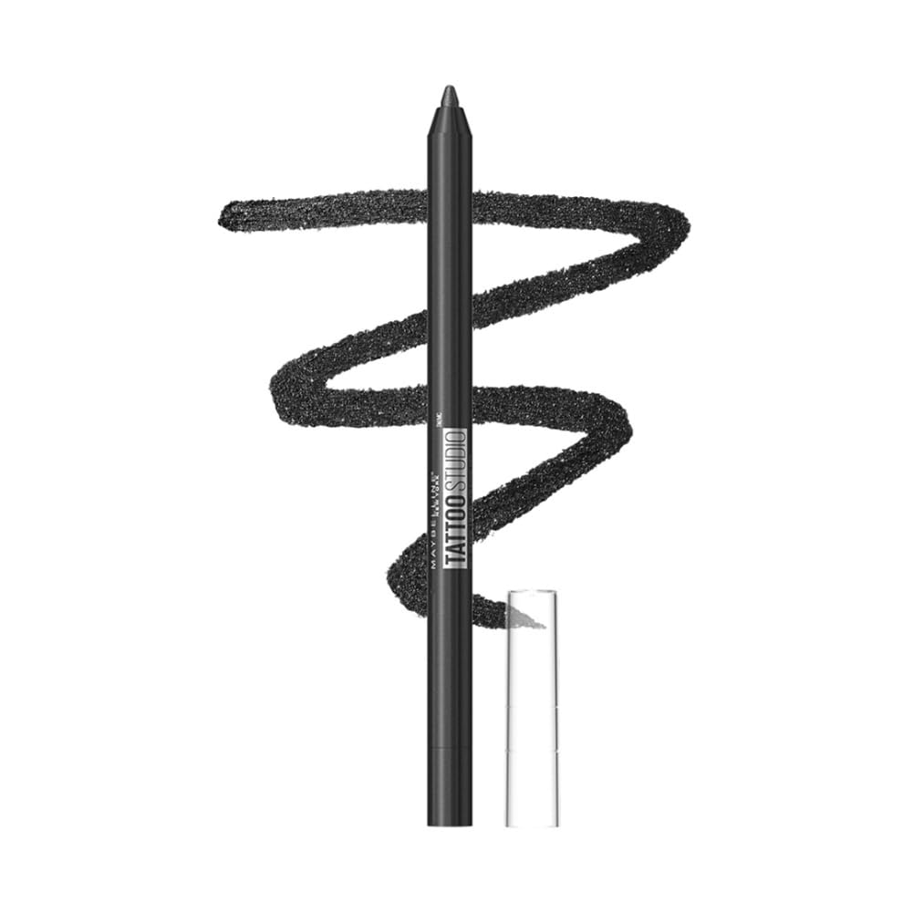 MAYBELLINE New York Tattoo Studio Long-Lasting Sharpenable Eyeliner Pencil, Glide on Smooth Gel