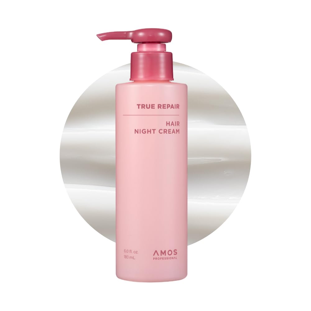 AMOS PROFESSIONAL True Repair Hair Night Cream l Overnight Hair Leave-in Conditioner, Hydrating &
