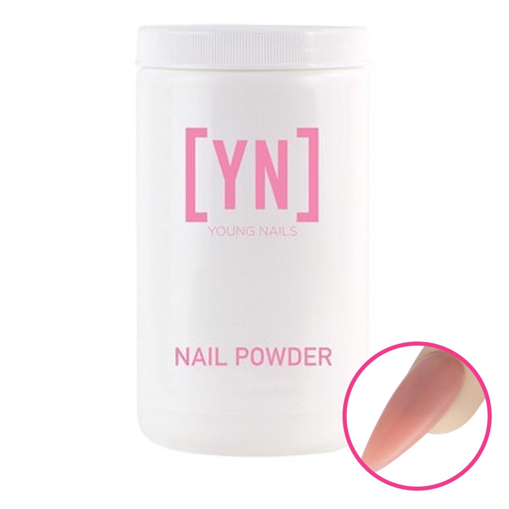 Young Nails Acrylic Cover Powder - Self-Leveling Acrylic Nail Powder, Clear Nude Pink White Acrylic