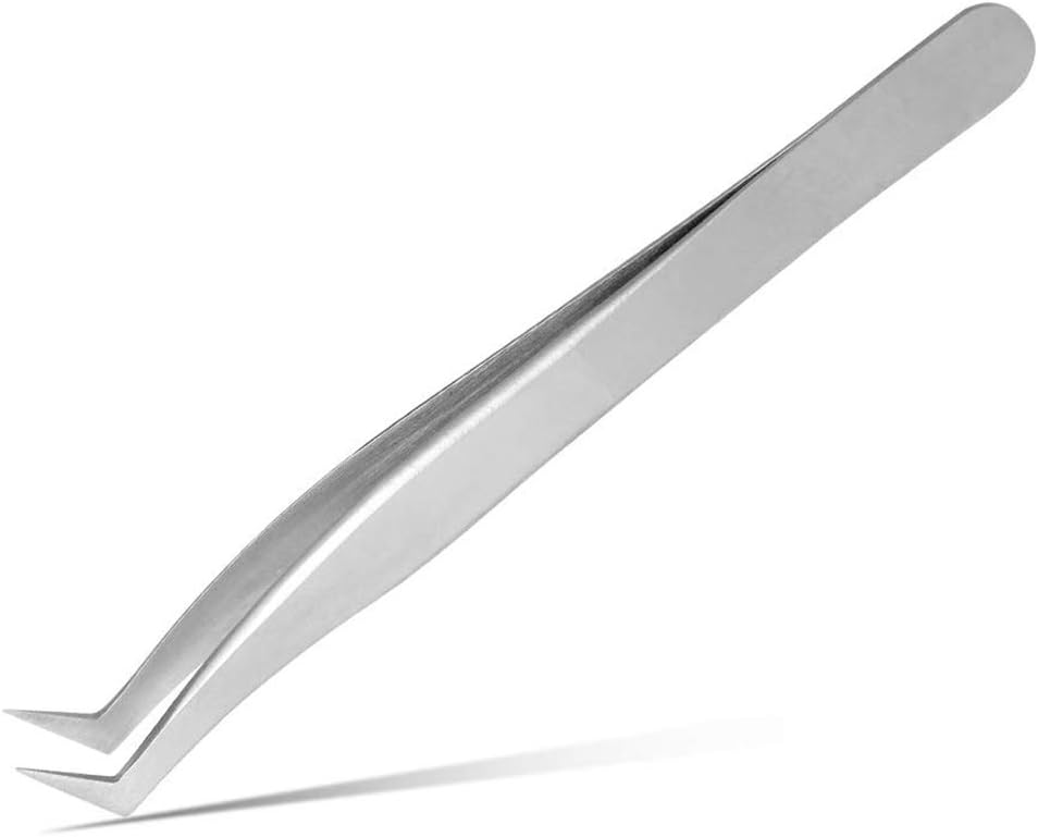 Volume Eyelash Extension Tweezer - FEITA Professional Angled Curved Pointed L-Shaped Precision