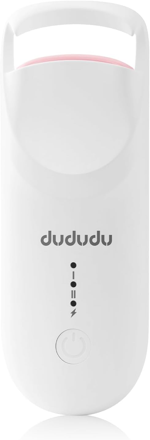 DUDUDU Heated Eyelash Curler, Portable Travel-Size Mini Electric Heated Lash Curler - 2-Level