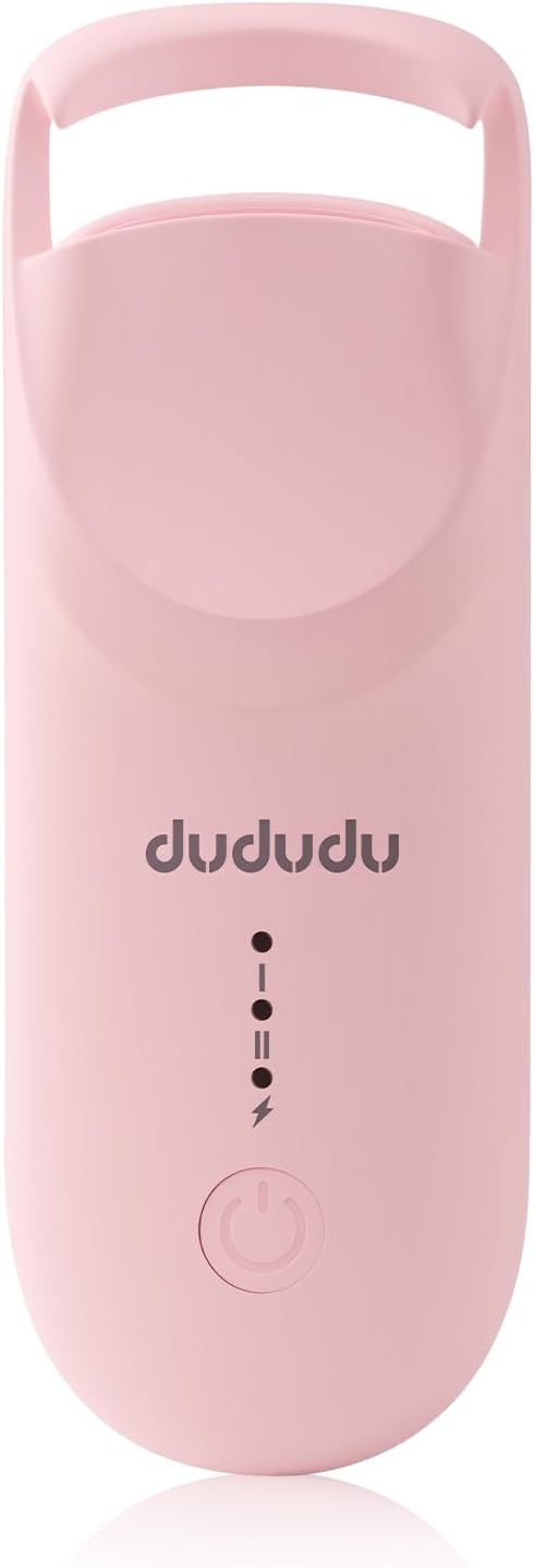 DUDUDU Heated Eyelash Curler, Portable Travel-Size Mini Electric Heated Lash Curler - 2-Level