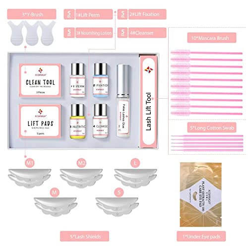 ICONSIGN 2025 Upgraded Lash Lift Kit, Professional Semi-Permanent Curling Eyelash Perm Kit Suitable