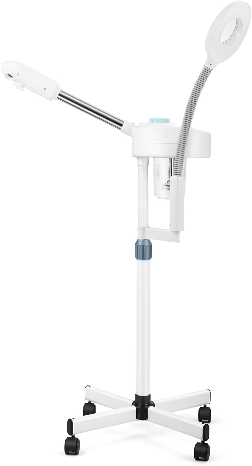 Artist hand Professional Facial Steamer for Face Home Facial Spa with 5X LED Magnifying Lamp Face